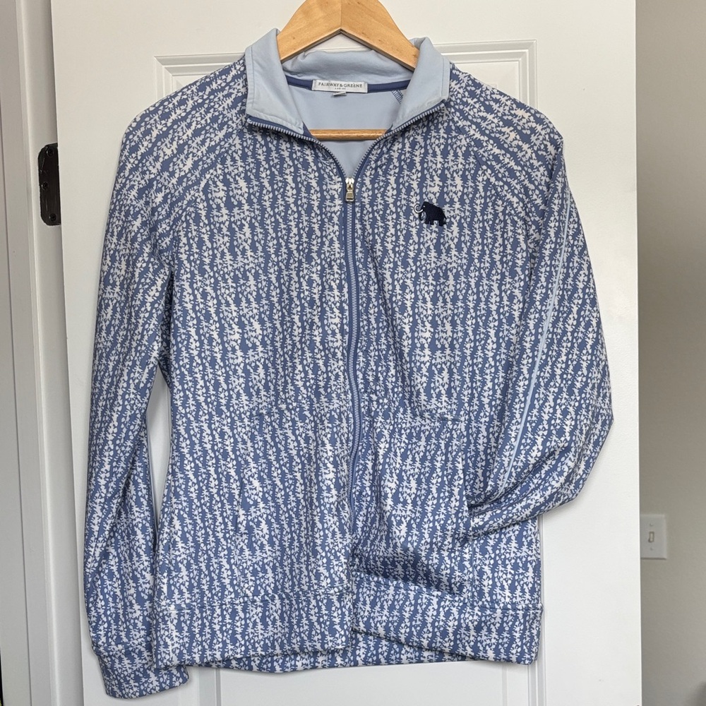 Patterned Golf Full-Zip Jacket